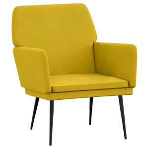 vidaXL Kreslo žlt&eacute; 62x79x79 cm zamat