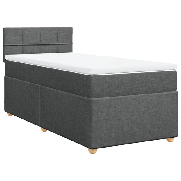 vidaXL Boxspring posteľ s matracom tmavosivá 100x200 cm látka