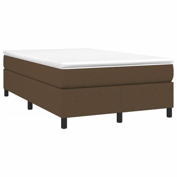 vidaXL Boxspring posteľ s matracom tmavohned&aacute; 120x190 cm l&aacute;tka