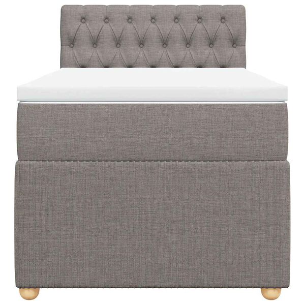 vidaXL Boxspring posteľ s matracom sivohned&yacute; 100x200 cm l&aacute;tka