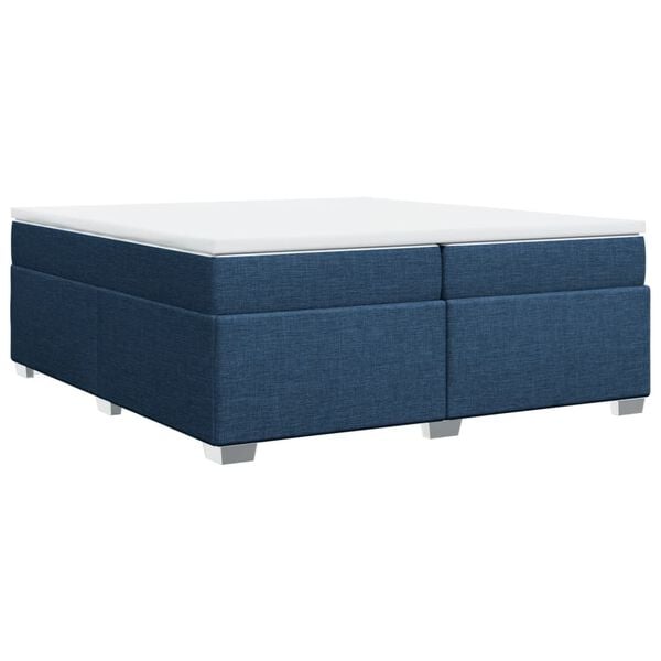vidaXL Boxspring posteľ s matracom modr&aacute; 200x200 cm l&aacute;tka