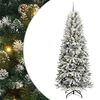 vidaXL Umel&yacute; vianočn&yacute; stromček Biela 240 cm PVC a plast a oceľ a PE