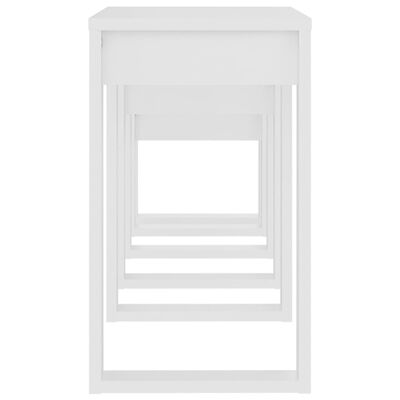 vidaXL Zasúvacie stolíky 3 ks, biele, kompozitné drevo