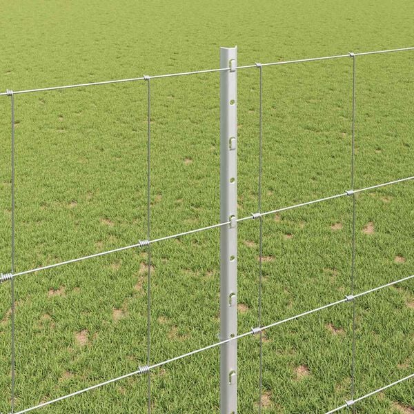 vidaXL Plot s podperou Strieborn&aacute; 1,5 x 25 m Oceľ