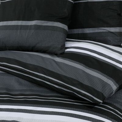 vidaXL Súprava obliečok čierno-biela 155x220 cm bavlna