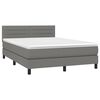 vidaXL Boxspring posteľ s matracom tmavosiv&aacute; 140x200 cm l&aacute;tka