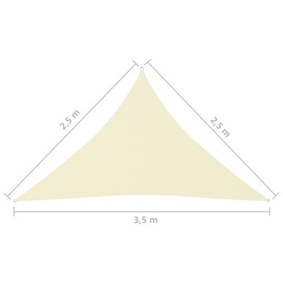 vidaXL Tieniaca plachta oxfordská látka trojuholníková 2,5x2,5x3,5 m