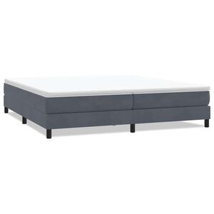 vidaXL Box Spring Posteľ bez matraca Tmavosiv&aacute; 200x220 cm Zamat