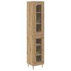 vidaXL Highboard 2 pcs Remeseln&yacute; dub Sklo