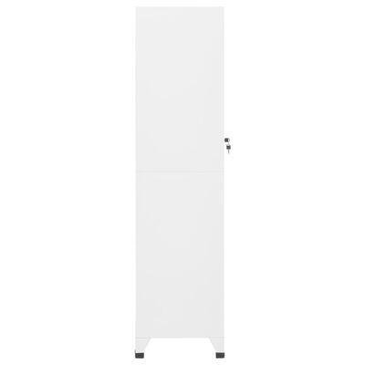 vidaXL Uzamykacia skriňa biela 38x45x180 cm oceľová