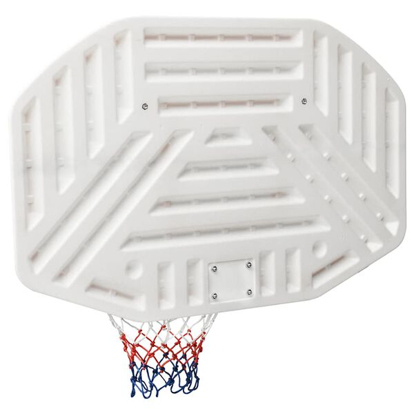 vidaXL Basketbalová doska biela 109x71x3 cm polyetén