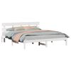 vidaXL R&aacute;m postele s čelnou doskou Biela 180 x 200 cm Borovicov&yacute; mas&iacute;v