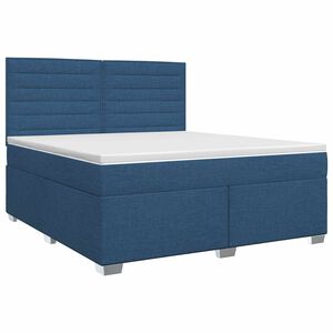 vidaXL Posteľ boxspring s matracom Modr&aacute; 140 x 200 cm L&aacute;tka