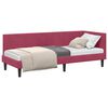 vidaXL Rohov&yacute; r&aacute;m postele V&iacute;no červen&eacute; 80 cm x 200 cm Zamat