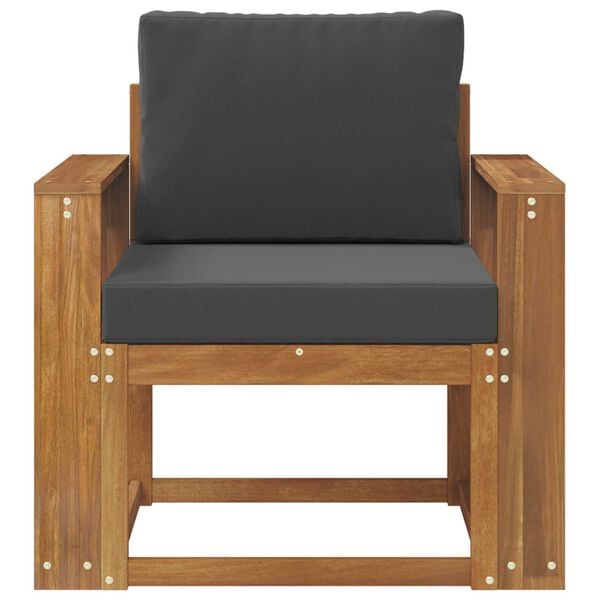 vidaXL Vonkaj&scaron;ia pohovka Mas&iacute;vne ak&aacute;ciov&eacute; drevo a polyester Pr&iacute;rodn&aacute;