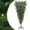 vidaXL Obr&aacute;ten&yacute; umel&yacute; vianočn&yacute; stromček s guľami Zelen&aacute; 150 cm PVC