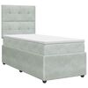 vidaXL Posteľ boxspring s matracom Svetlosiv&aacute; 90 x 200 cm Zamat
