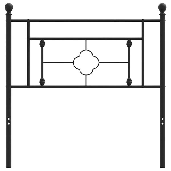vidaXL Kovov&eacute; n&aacute;hradn&eacute; čelo postele čierne 100 cm