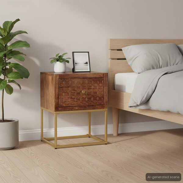 vidaXL Nočný stolík 40x30x50 cm mangovníkový masív