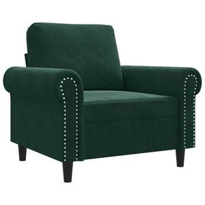 vidaXL Kreslo zelen&eacute; 60 cm zamat