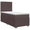 vidaXL Posteľ boxspring s matracom Tmavohned&aacute; 90 x 200 cm L&aacute;tka