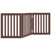 vidaXL Br&aacute;na pre psa skladacia 3 panely hned&aacute; 150 cm topoľov&eacute; drevo