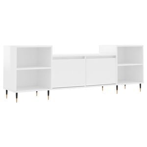 vidaXL TV skrinka leskl&aacute; biela 160x35x55 cm spracovan&eacute; drevo