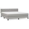 vidaXL Boxspring posteľ s matracom svetlosiv&aacute; 100x200 cm l&aacute;tka