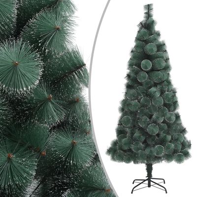 vidaXL Osvetlený umelý vianočný stromček+stojan, zelený 150 cm, PET
