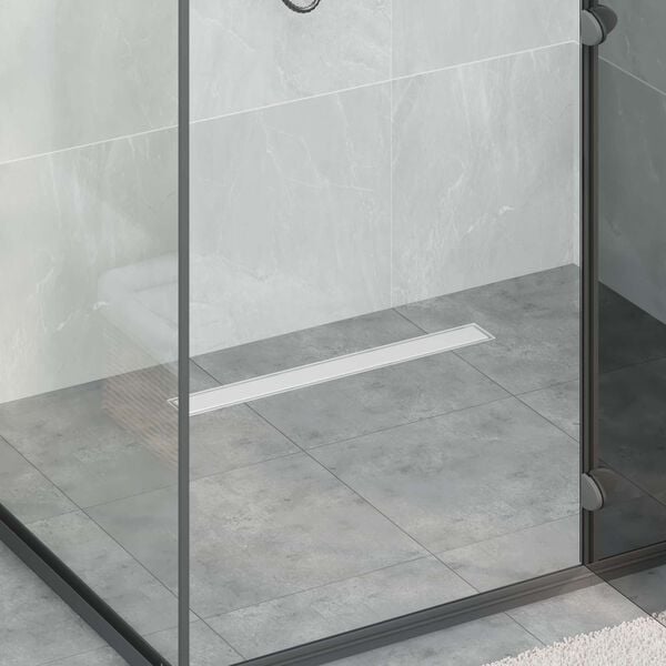 vidaXL Sprchov&yacute; odtok 2 v 1 s 360&deg; siphonom Strieborn&aacute; 60 cm