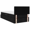 vidaXL Postel s &uacute;ložn&yacute;m prostorem a matrac&iacute; Čierna 90 x 190 cm