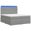 vidaXL Posteľ boxspring s matracom Svetlosiv&aacute; 200 x 200 cm L&aacute;tka