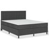 vidaXL Posteľ boxspring tmavo&scaron;ed&aacute; l&aacute;tkov&aacute; 180x200 cm
