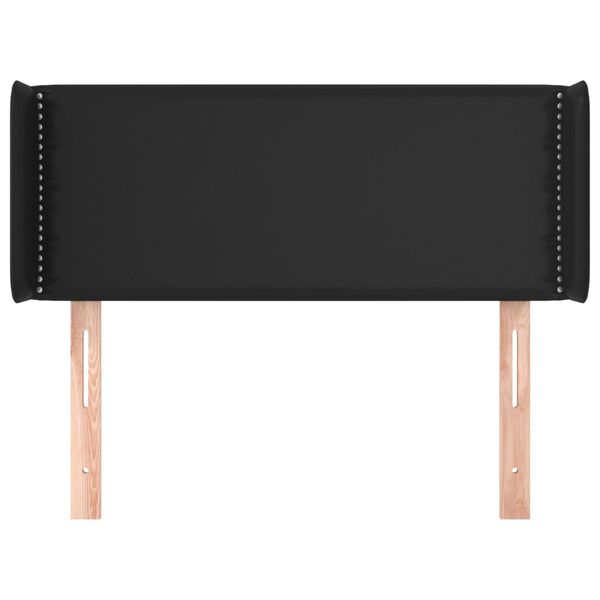 vidaXL Čelo postele so z&aacute;hybmi čierne 103x16x78/88 cm umel&aacute; koža