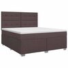vidaXL Posteľ boxspring s matracom Tmavohned&aacute; 180 x 200 cm L&aacute;tka