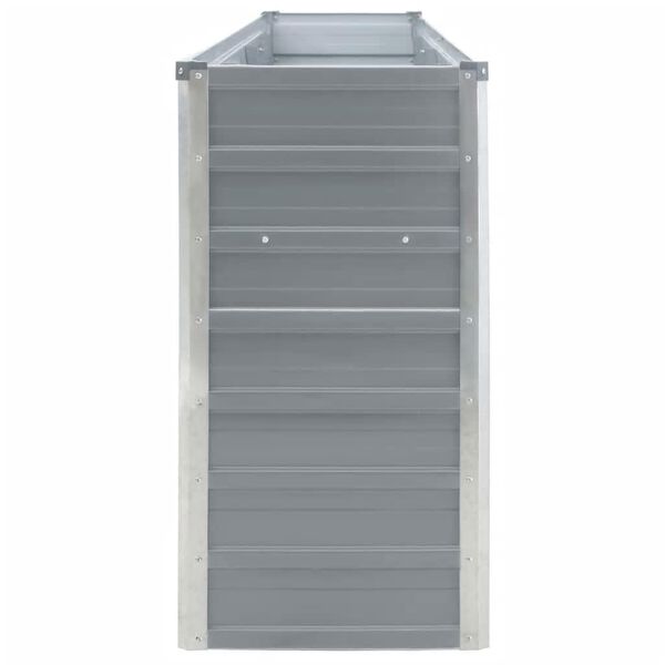 vidaXL Vyv&yacute;&scaron;en&yacute; z&aacute;hradn&yacute; kvetin&aacute;č siv&yacute; 320x40x77 cm pozinkovan&aacute; oceľ