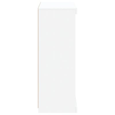 vidaXL Komoda s LED svetlami biela 60,5x37x100 cm