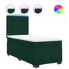 vidaXL Posteľn&yacute; r&aacute;m boxsping s matracom tmavozelen&yacute; 80x200 cm zamat