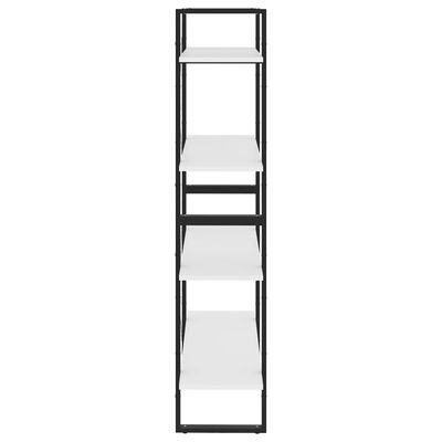vidaXL 4-poschodová knižnica biela 80x30x140 cm drevotrieska