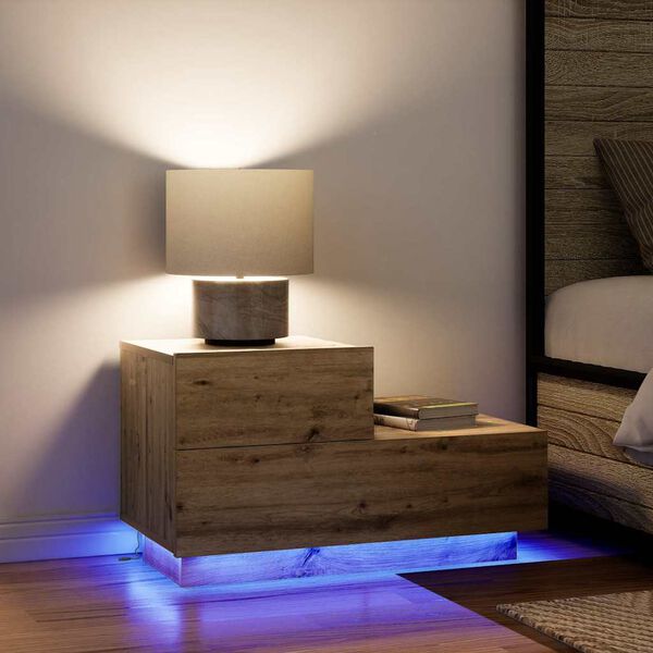 vidaXL Nočn&yacute; stol&iacute;k Remeseln&yacute; dub 70 x 36 x 40,5 cm Kompozitn&eacute; drevo