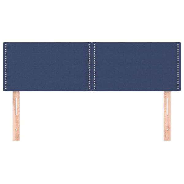 vidaXL Čel&aacute; postel&iacute; modr&eacute; 144x5x78/88 cm l&aacute;tkov&eacute;