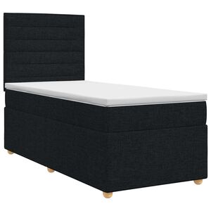 vidaXL Posteľ boxspring s matracom Čierna 80 x 200 cm L&aacute;tka
