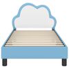 vidaXL Detský rám na posteľ s čelom Modrá 80 x 160 cm PU