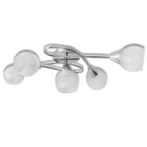 Stropn&aacute; lampa so sklenen&yacute;mi tienidlami na 5 žiaroviek E14