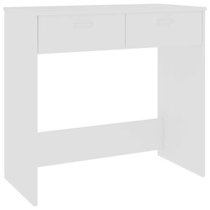 vidaXL P&iacute;sac&iacute; st&ocirc;l, biely 80x40x75 cm, kompozitn&eacute; drevo
