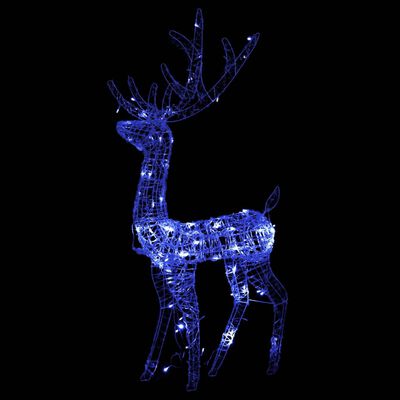 vidaXL Akrylové soby vianočné ozdoby 2 ks 120 cm modré