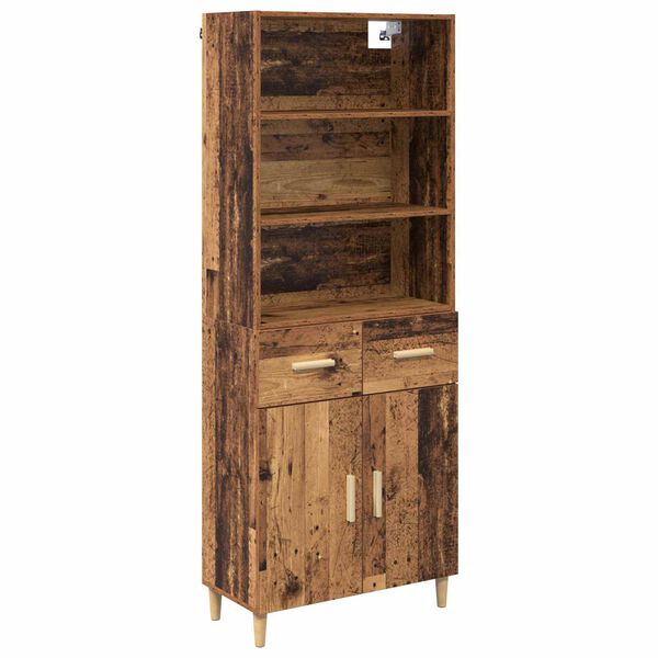 vidaXL Highboard Star&eacute; drevo 69,5 x 32,5 x 180 cm Kompozitn&eacute; drevo