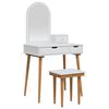 vidaXL Sada toaletn&eacute;ho stol&iacute;ka FAUSKE 4 ks Biela 76 x 50 x 143 cm