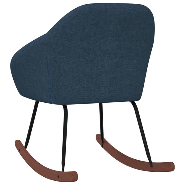 vidaXL Hojdacie kreslo modré látkové