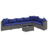 vidaXL 8-dielna z&aacute;hradn&aacute; s&uacute;prava pohoviek s vank&uacute;&scaron;mi siv&aacute; polyratanov&aacute;